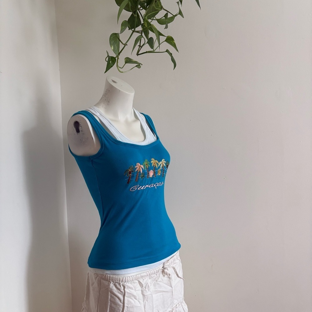 Y2K 2000’s Curacao Layered Camisole (Small)